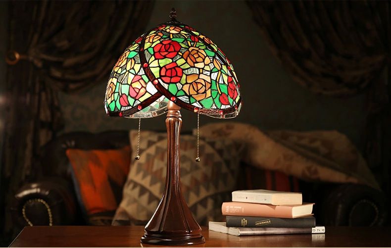 13 inch table lamp inclined rose cozy wedding room decorated living room bedroom bedside lamp