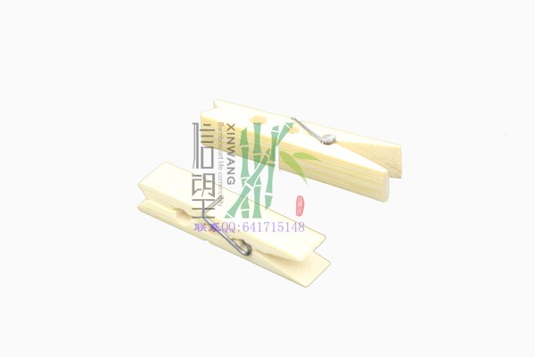 Xinwang brand bamboo clip storage clip 6001 factory direct supply, coat hook clip, bleached bamboo clip for vegetable greenhouses, transparent bag clothes clip, pants clip, storage clip detail image 3