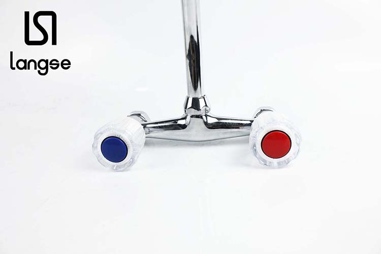 Transparent Hand Wheel Kitchen Up Curved Faucet full figure