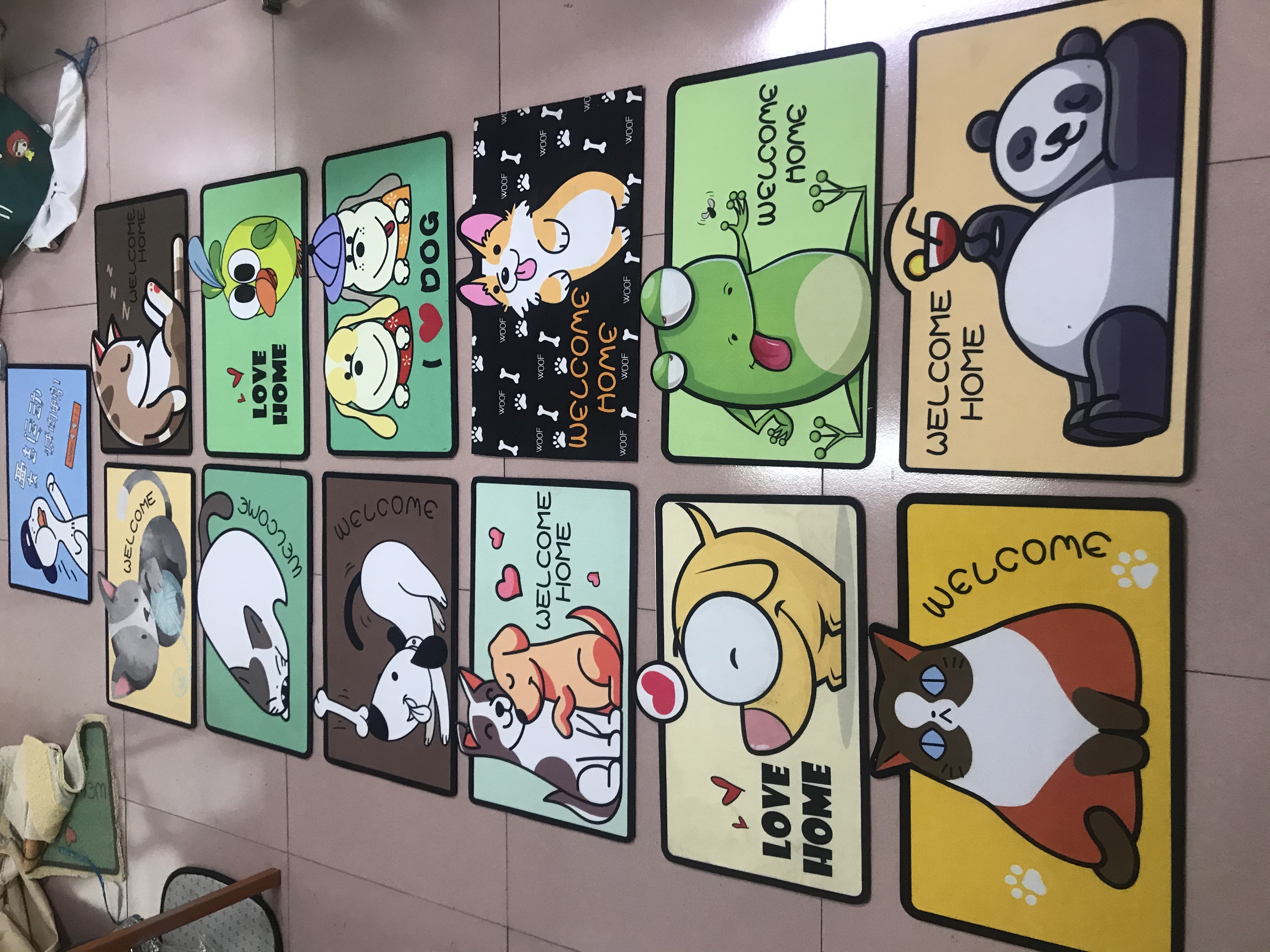 卡通地垫入户门店家用卧室耐脏防滑脚垫厨房卫生间印花地垫详情图1