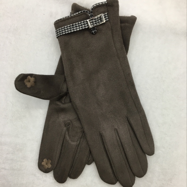 Milk bird plaid gamuza warm guantes de otoño e invierno para mujeres detail image 5