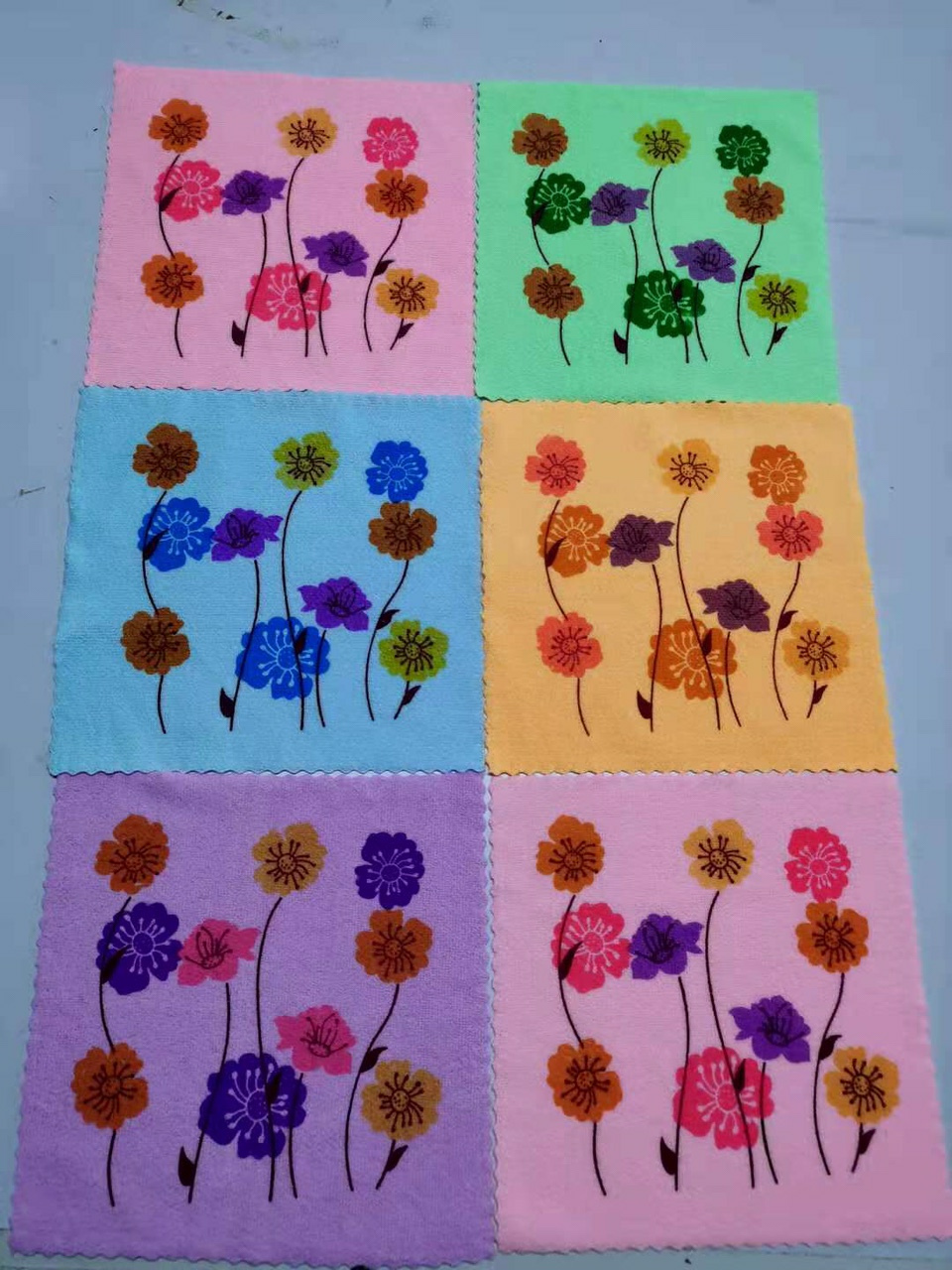 Printed sunflower handkerchief