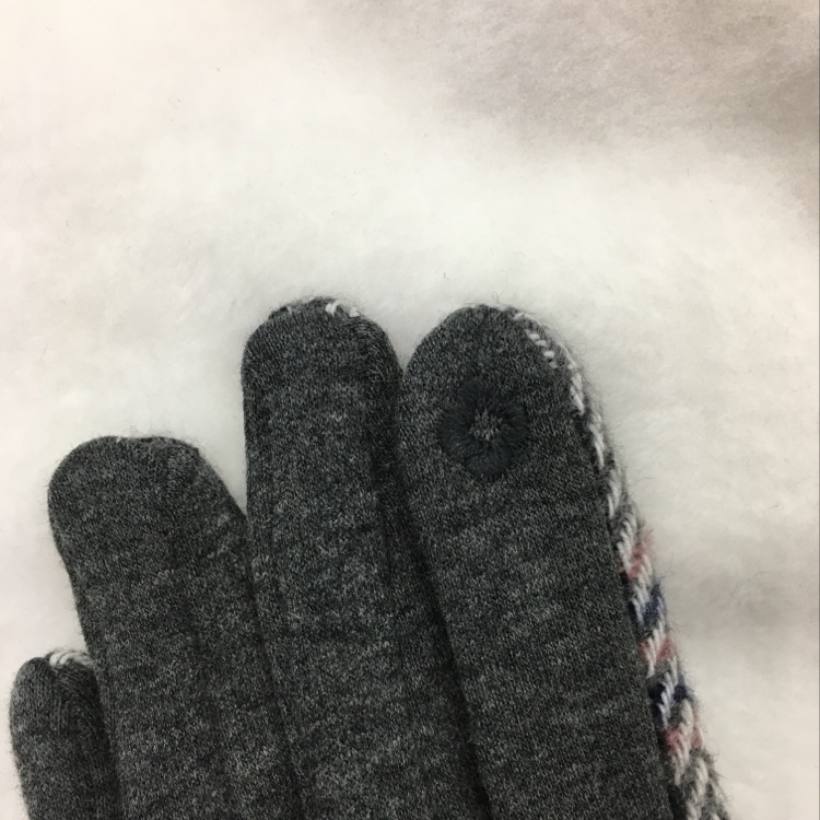Herringbone print moda térmica touch screen guantes para mujeres detail image 2