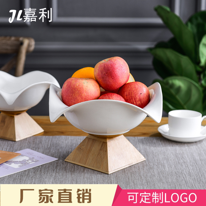 欧式果盘创意果盆大号 家用酒店陶瓷果篮收纳盘水果盘细节图