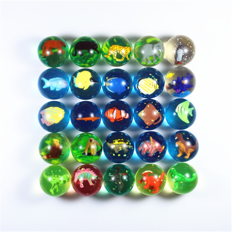 45mm混装弹力球 橡胶弹跳球 儿童宠物玩具 两元扭蛋机专用玩具球详情图6