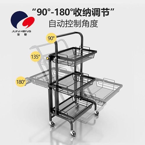 Kitchen storage rack, mobile floor-standing multi-layer trolley, bedroom, living room, baby products multi-functional storage rack A1026 Specification image