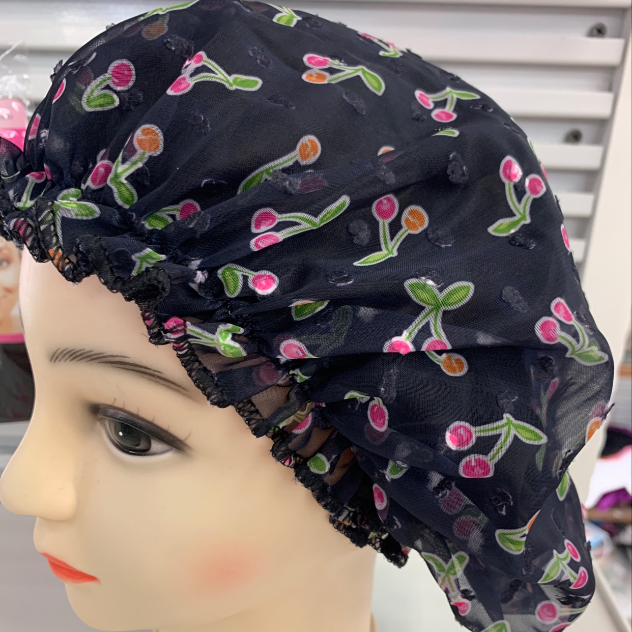 Nightcap, lace hat details Picture