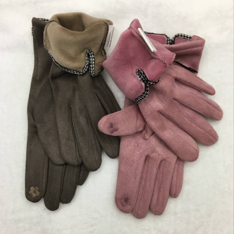 Milk bird plaid gamuza warm guantes de otoño e invierno para mujeres Application Scenario