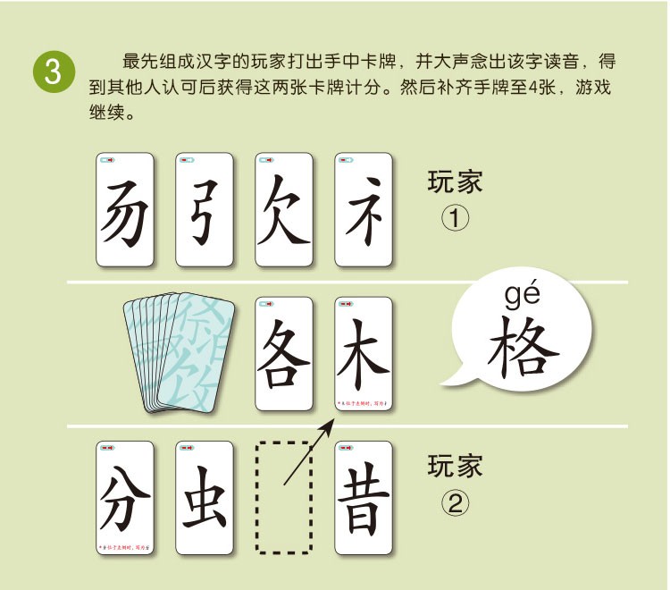 抖音同款魔法汉字卡片儿童拼偏旁部首组合桌游亲子生字卡片玩具详情图9