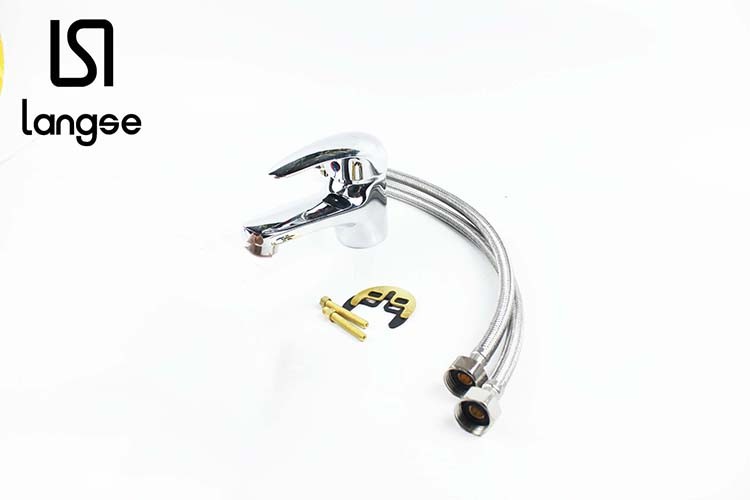 Copper Basin Faucet Set With Stainless Steel Hose Langse Color Box Application Scenario