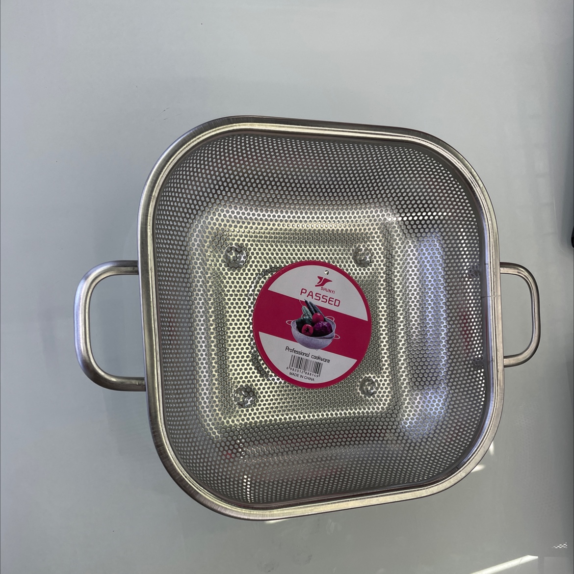 22Cm方型冲孔蓝细节图