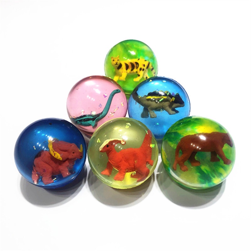 45mm混装弹力球 橡胶弹跳球 儿童宠物玩具 两元扭蛋机专用玩具球产品图