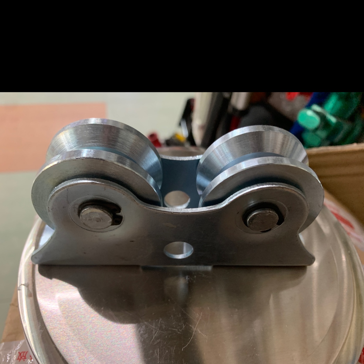 Double wheel double bearing sliding door pulley thumbnail
