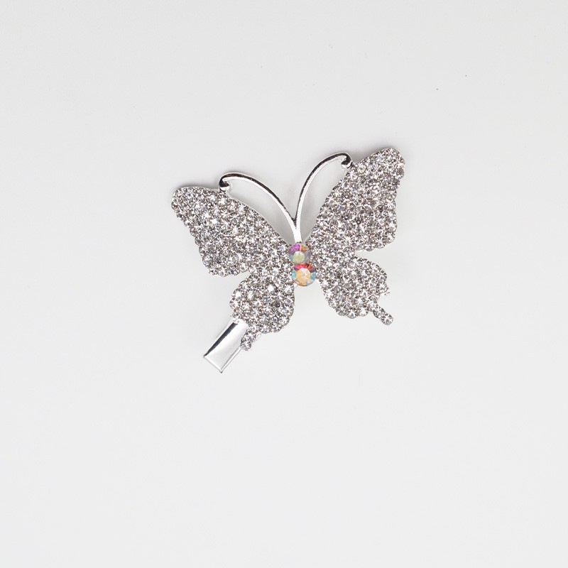 国潮鸭嘴夹发饰边夹水晶鸭嘴边夹学生网红满钻翅膀头 蝴蝶详情图4