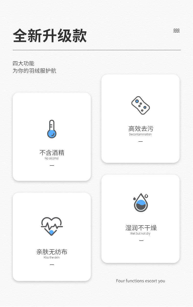 15片羽绒服清洁湿巾免洗神奇干洗专用湿巾擦洗详情图2