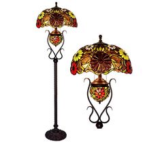 18 inch child and mother floor lamp European living room bedroom three-dimensional decorative color glass lamp