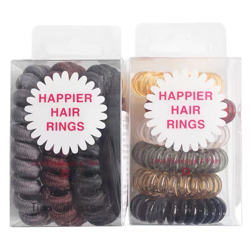 Japan Lucky Phone Line Hairband No Trace Rubber Band Coiled Girl Simple Cute Fresh Phone Line Hairline details Picture