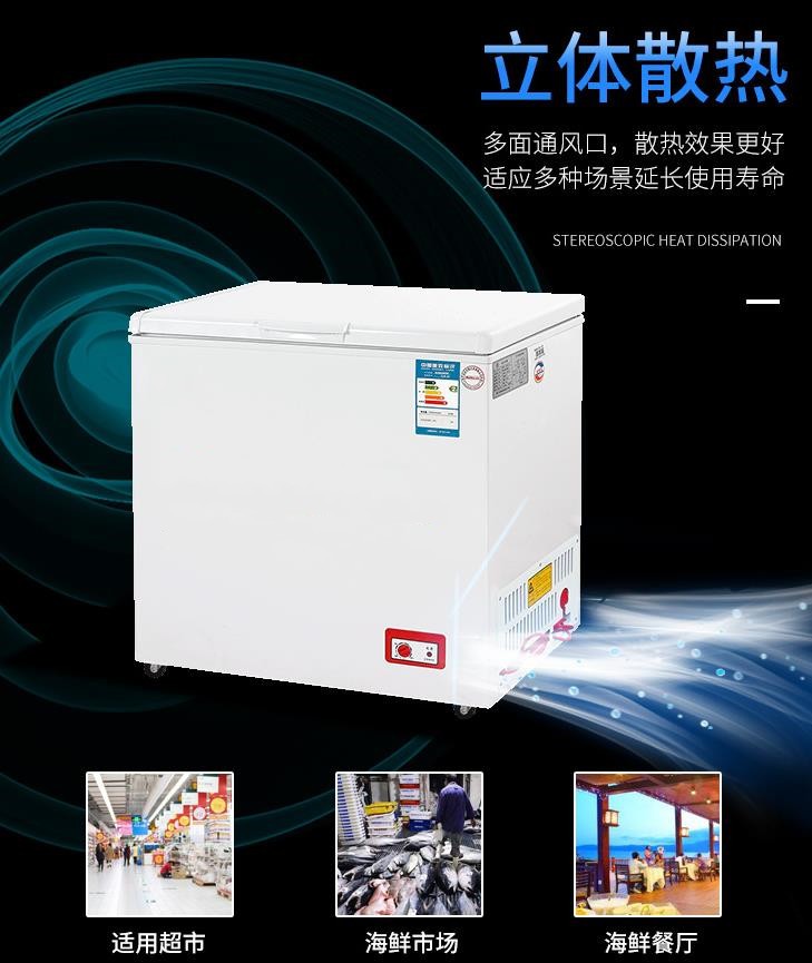 BC/BD-108/GF-1000商用冷藏冷冻冰柜卧式雪柜单温家用顶开式小型冰箱单门625*535*900mm详情图7