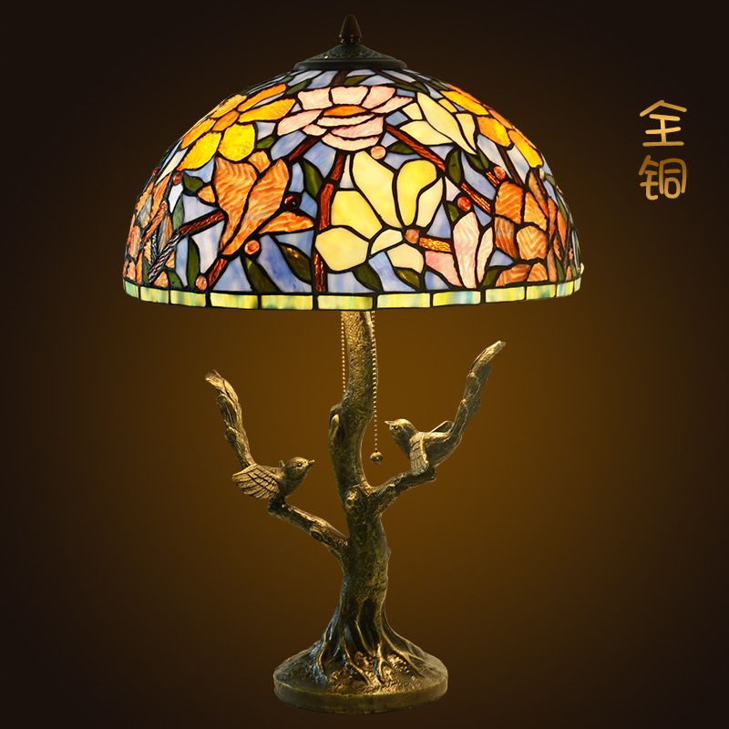 16 inch magnolia all copper lamp living room bedroom study decorative lamps