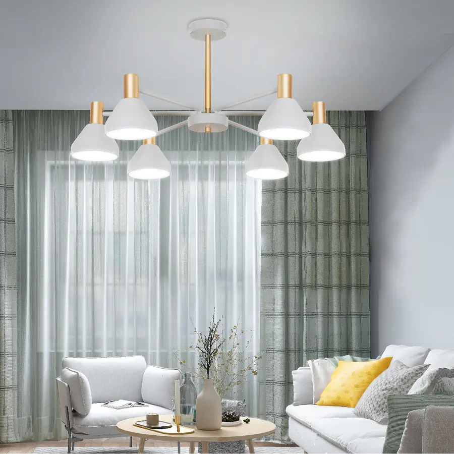 飞利浦凡洛系列家居灯具 新上市 北欧经典6头 客厅吊灯卧室灯现代简约大气