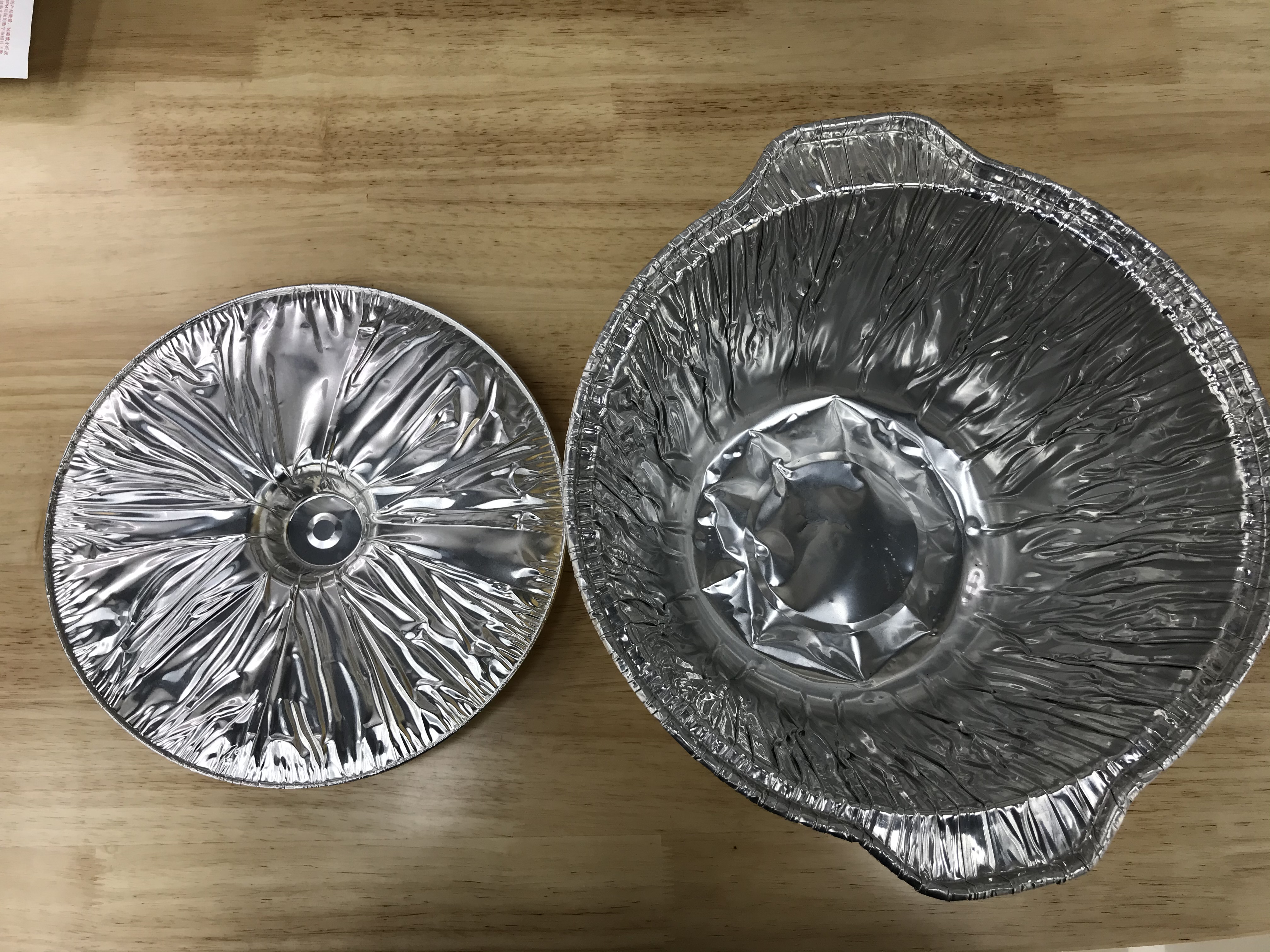 一次性家用铝箔实物图