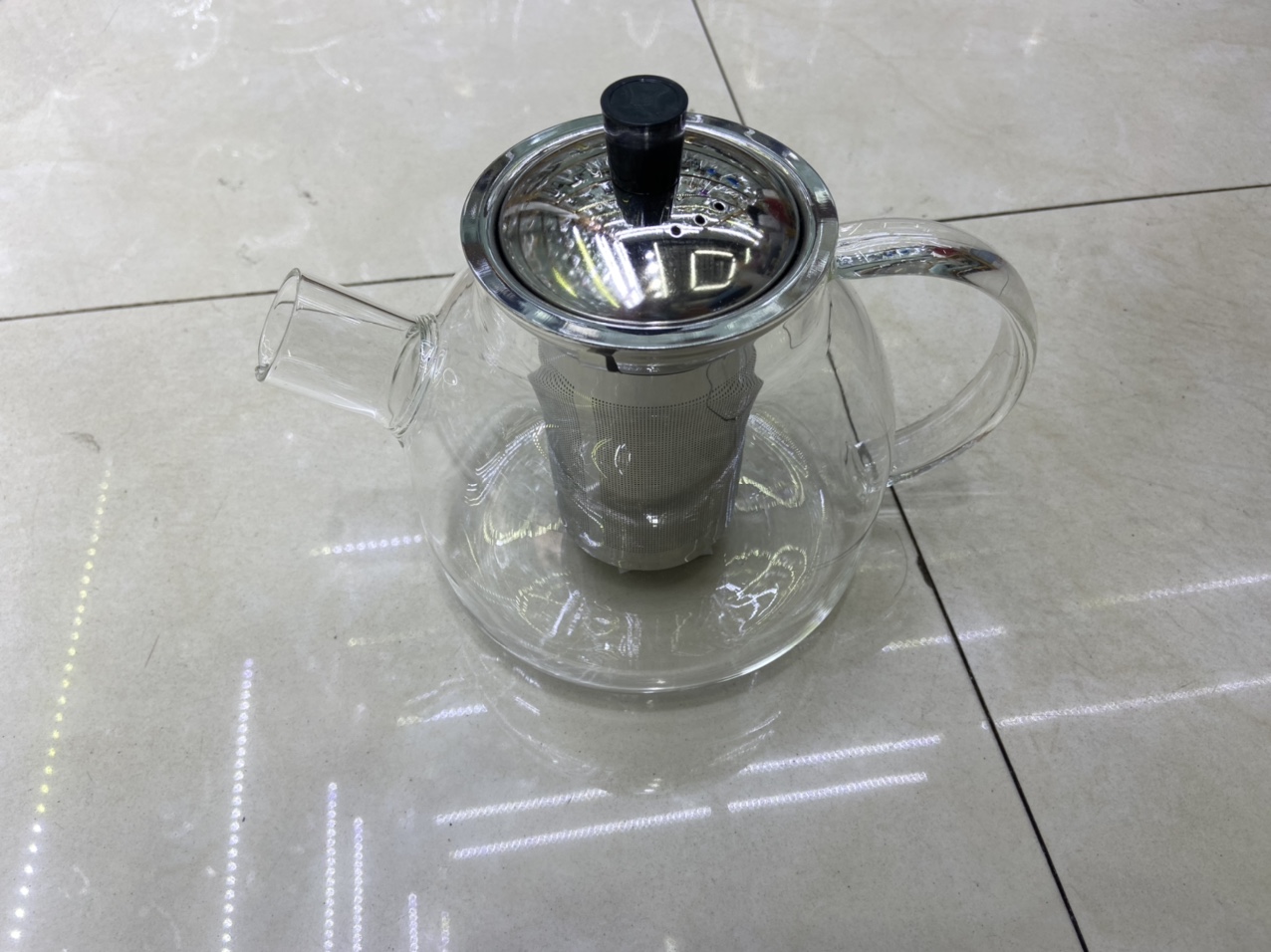 耐热高温过滤玻璃茶壶家用花泡蒸煮单壶小号茶水壶茶具冲茶器加厚不锈钢内胆