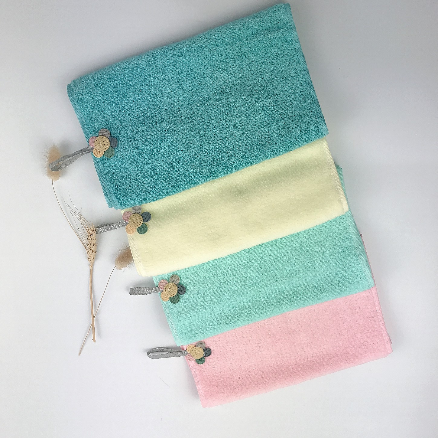 Shenduo single yarn untwisted sunflower children's scarf Candy color series detail image 1