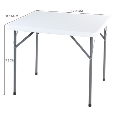 空中吹塑折叠方桌，塑料铁架桌子详情图3