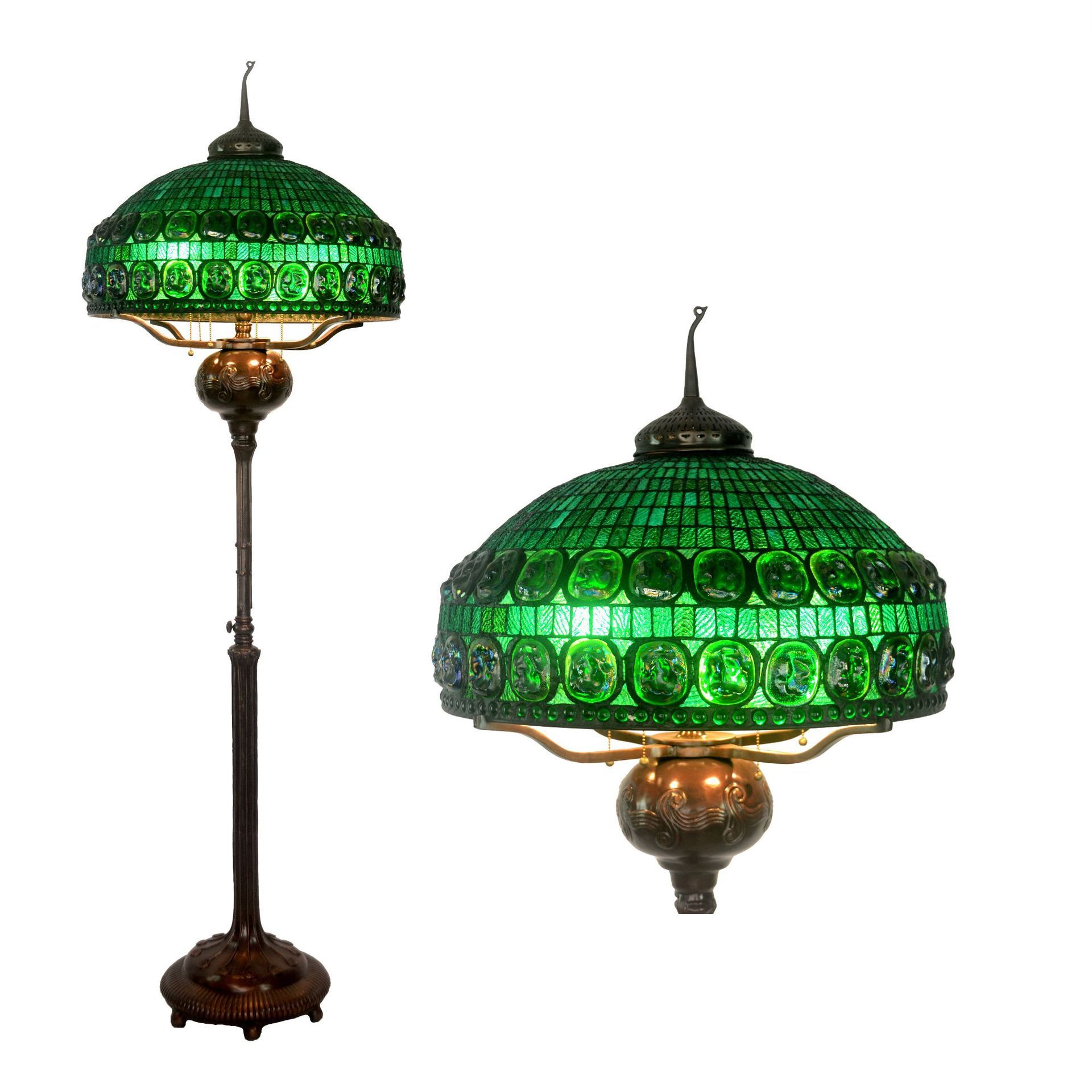 26 inch floor lamp European classical living room lamp handmade colored glass lamp