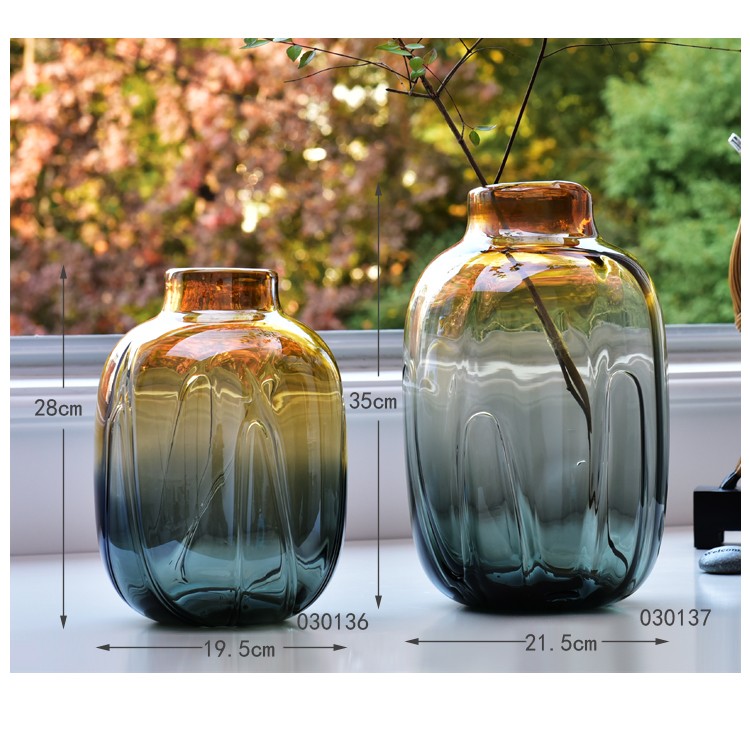 天昊格蕾轻奢玻璃花瓶现代简约花盆摆件创意家居装饰品水培花器详情图4