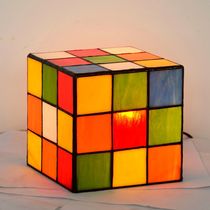 Square night lamp bedroom bedside lamp colored glass lamp Rubik's cube night lamp