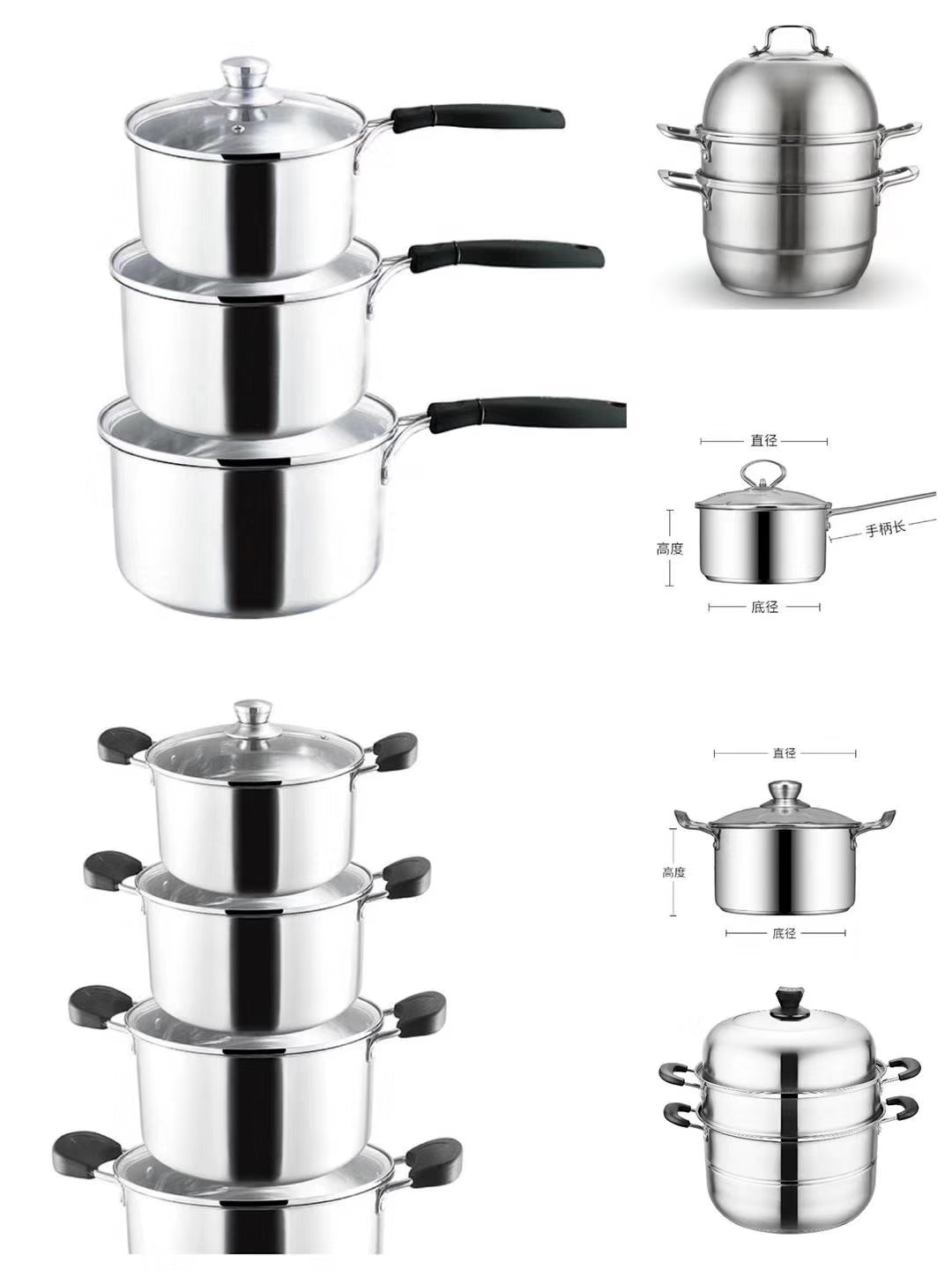 Stainless steel pot stockpot thumbnail
