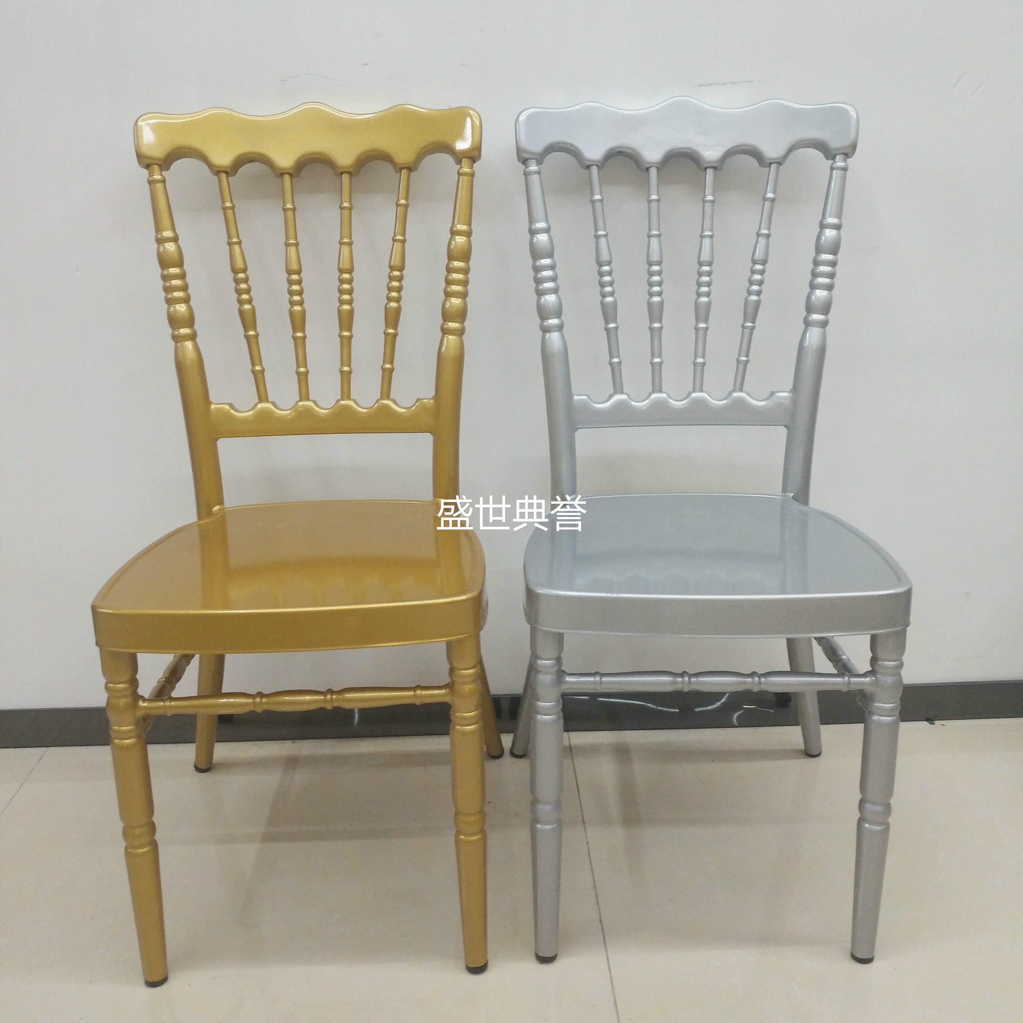 三亚度假酒店户外婚礼竹节椅饭店宴会厅铝合金椅子外贸婚庆皇冠椅