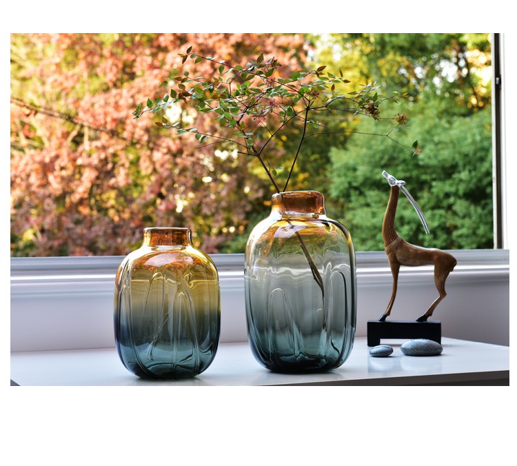 天昊格蕾轻奢玻璃花瓶现代简约花盆摆件创意家居装饰品水培花器详情图2