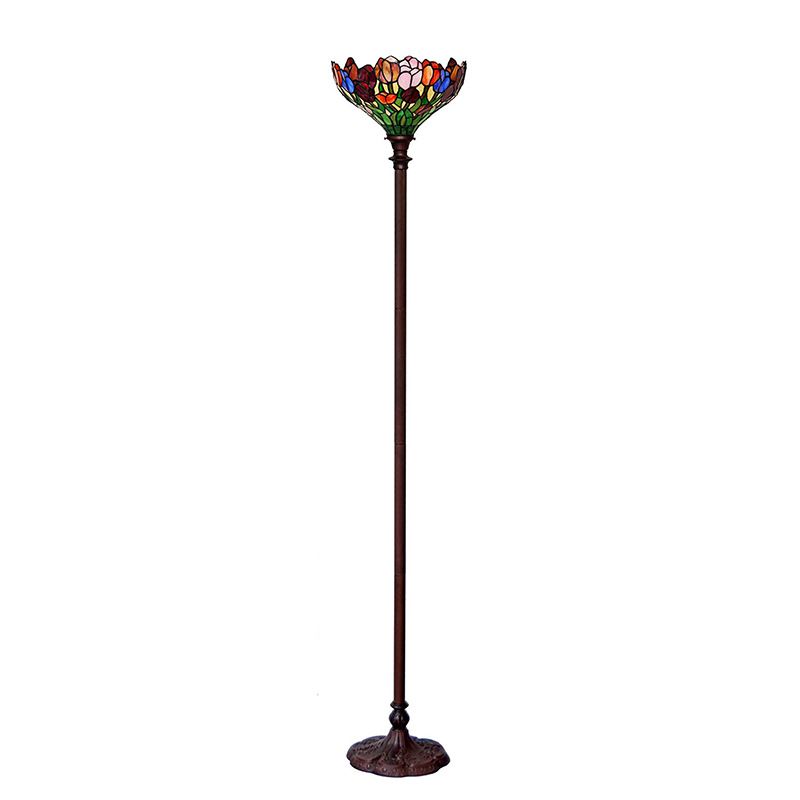 Floor lamp retro living room bedroom lamp tulip warm color glass sky lamp