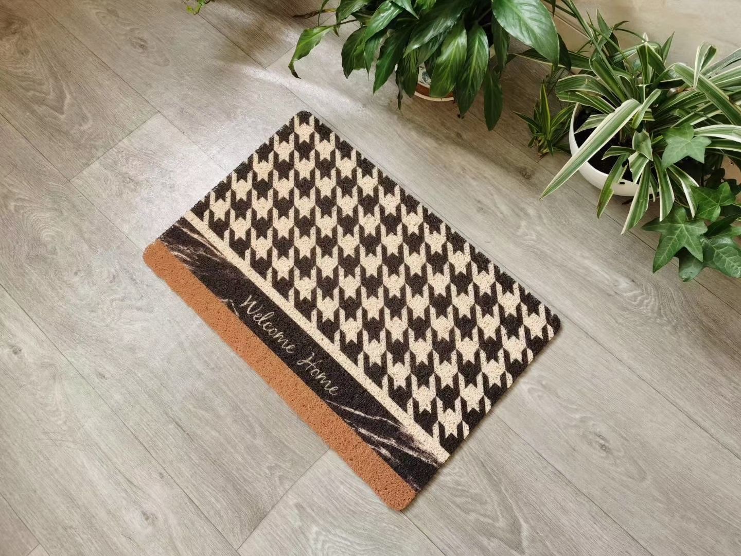 Rectangular patterned floor mat details Picture