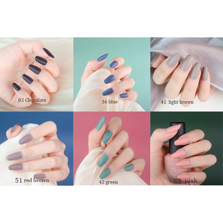 2020 New matte nail Polish wholesale set, Satin long-lasting and non-peelable matte bottle, factory direct sales Item Picture