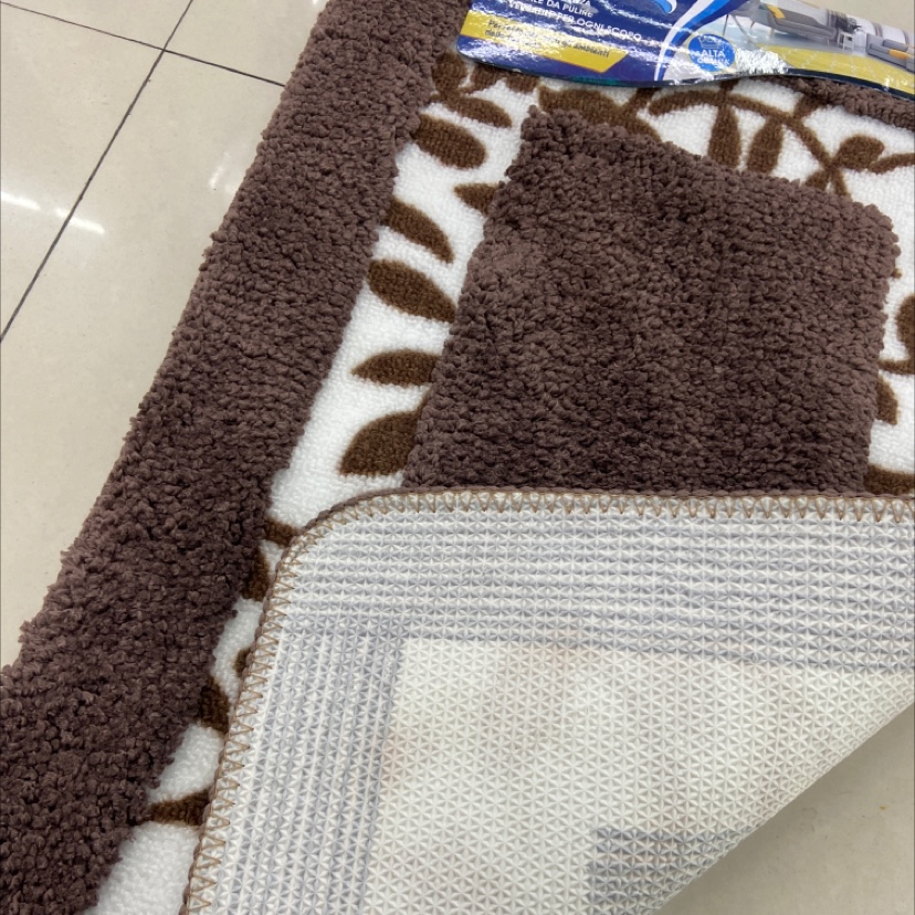 Coral Velvet Quilted Carpet Bathroom Bathroom Absorbent Door Mat Household Bedroom Room Cotton Foot Mat details Picture