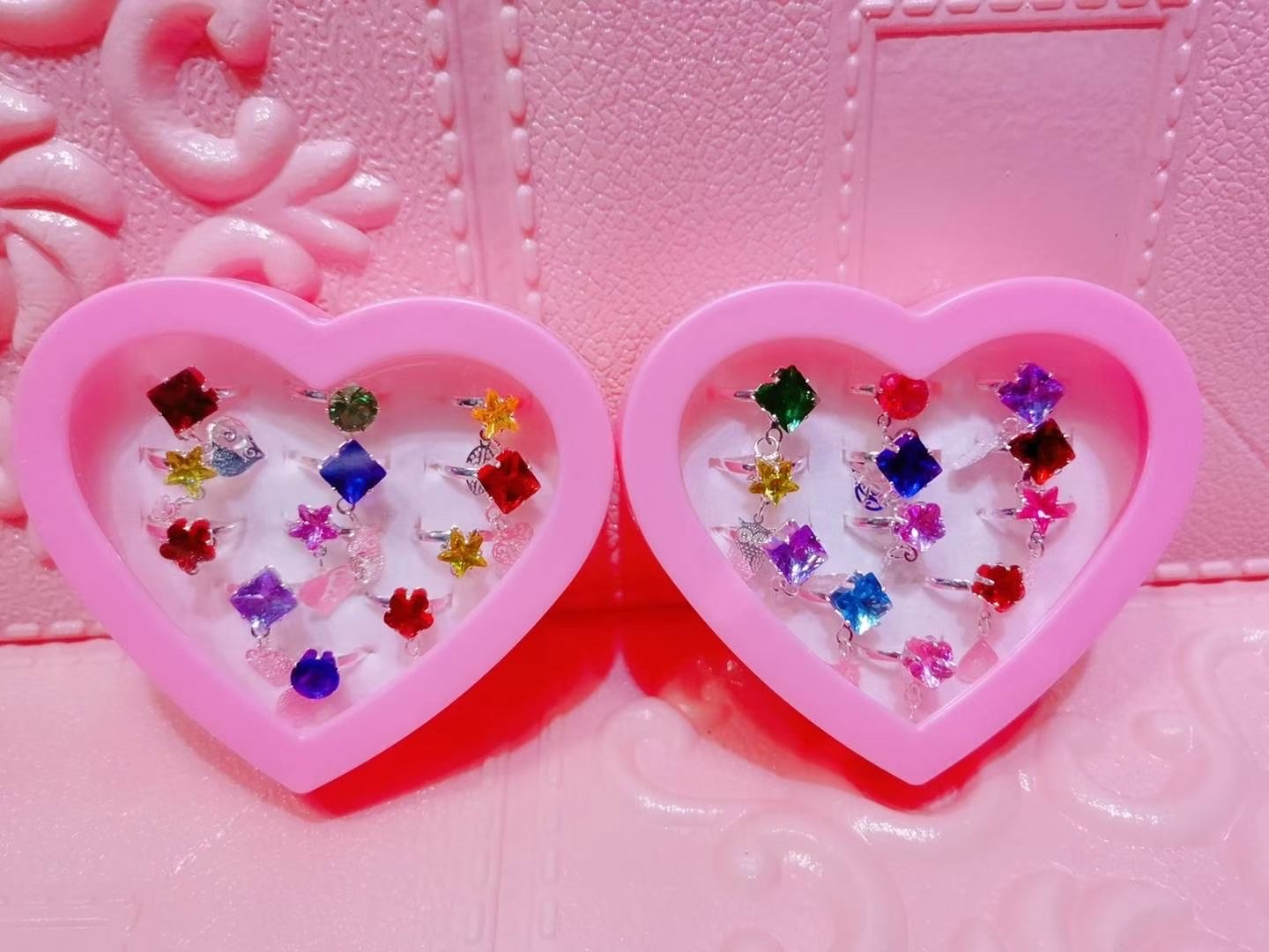 DIY钻石叶版戒指钻小女孩的最爱有中盒小盒12只产品图