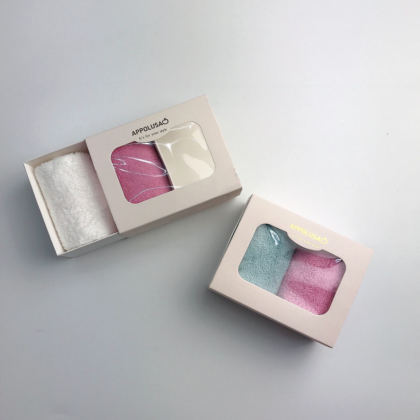 Shenduo Absorbent Soft Square Towel Two-piece Set Small Gift Box as a souvenir