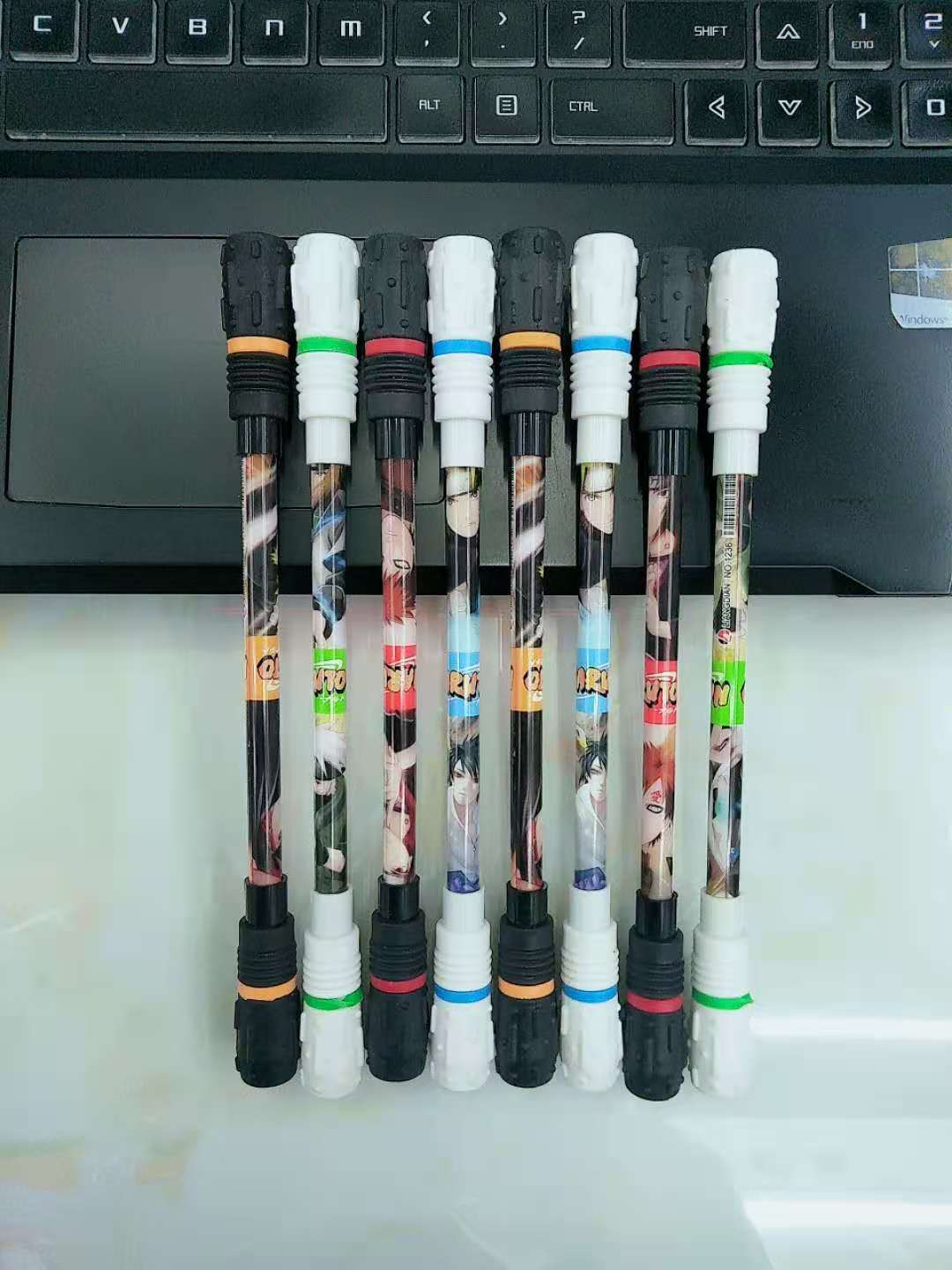 New cartoon revolving neutral pen for learning office Black pen for pressure relief rotating neutral pen