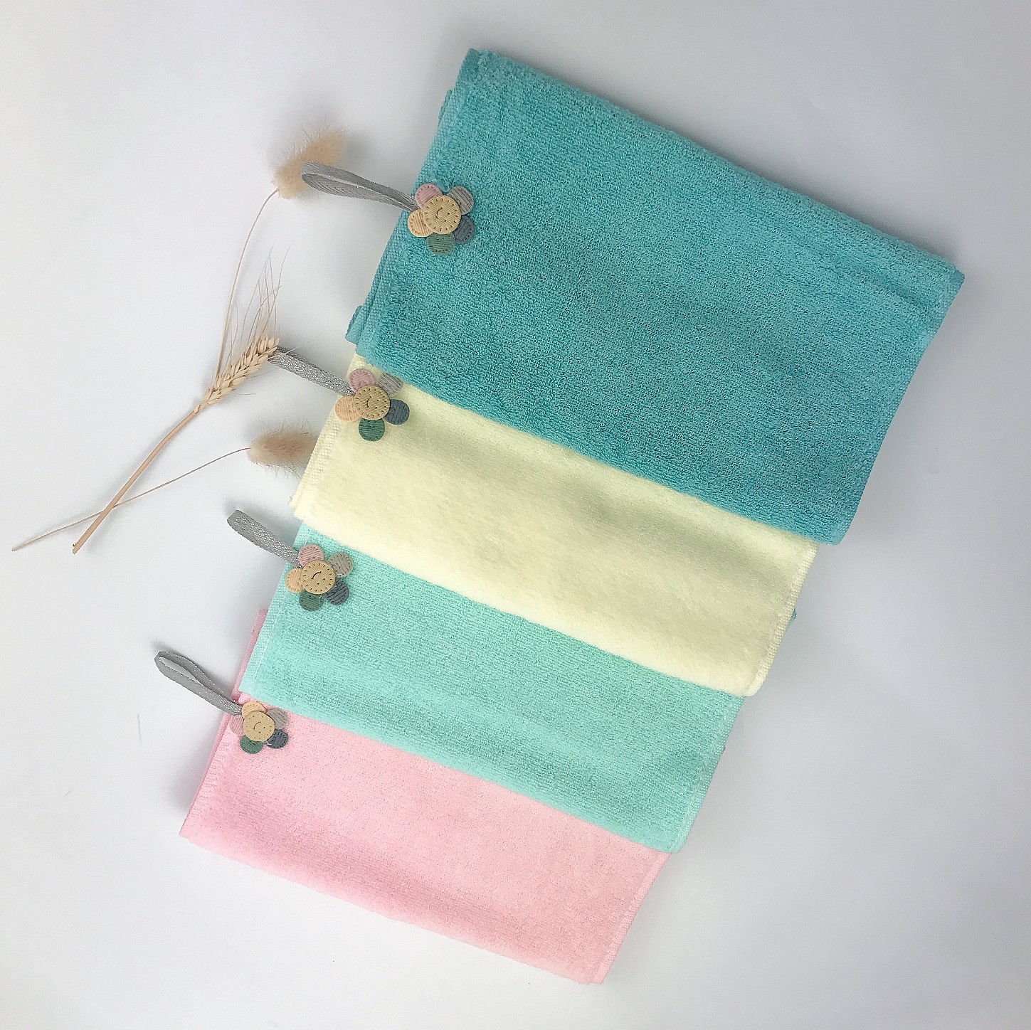 Shenduo single yarn untwisted sunflower children's scarf Candy color series detail image 3
