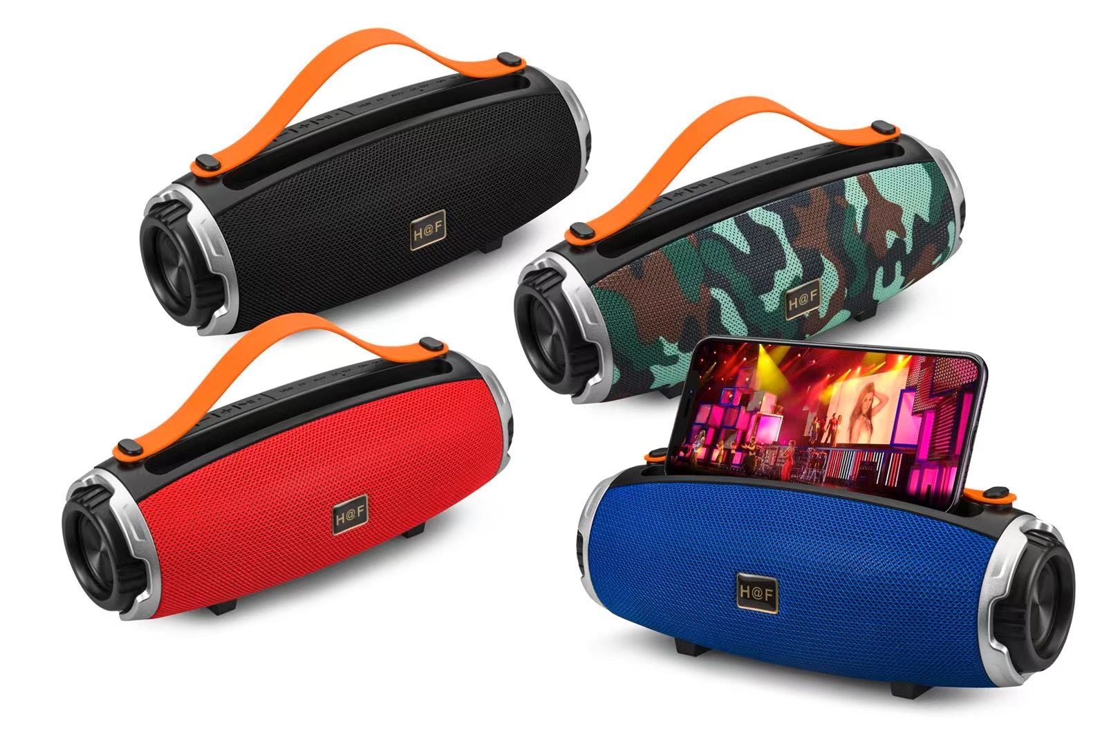Mini altavoz portátil inalámbrico con Bluetooth Subwoofer estéreo de graves, columna para teléfono, barra de sonido, Centro de música, soporte TF, FM, USB F616 thumbnail