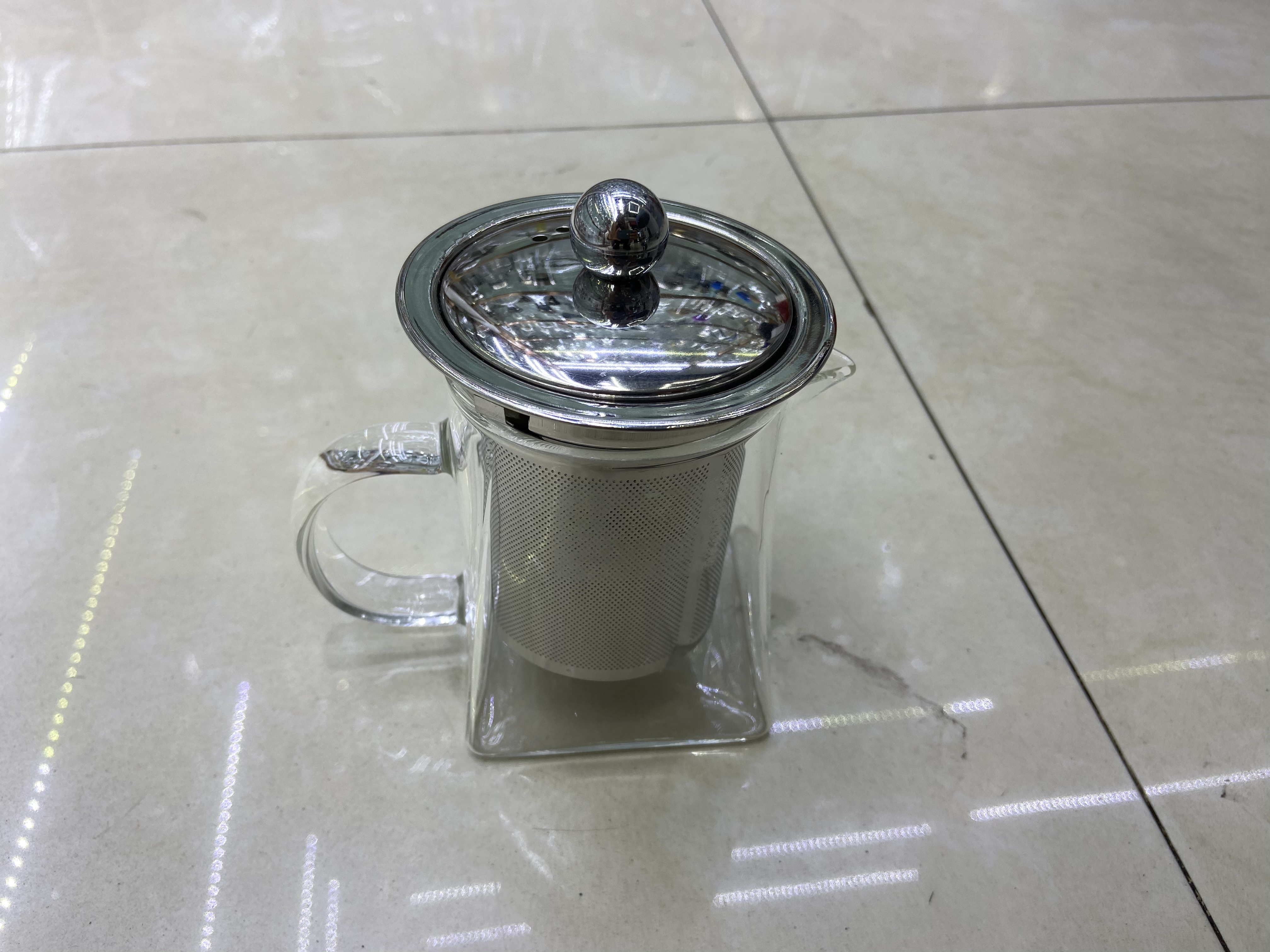 高硼硅 耐高温/人工吹制/花茶壶产品图