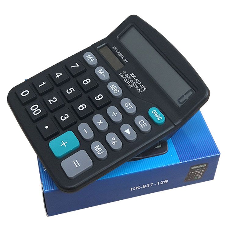 The KK-837-12S solar-powered calculator is a 12-digit display desktop office calculator details Picture