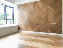 北欧美式风格大自然原木色客厅卧室家用原木强化复合木地板8071