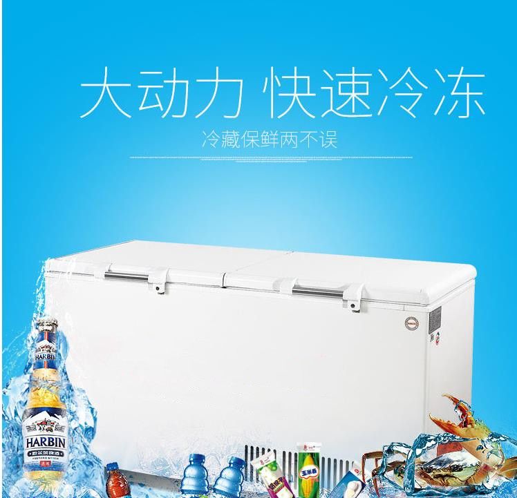 BD-418/GF-2100 freezer, large-capacity single-temperature freezer, tea and meat cabinet, 1380*690*940mm Item Picture