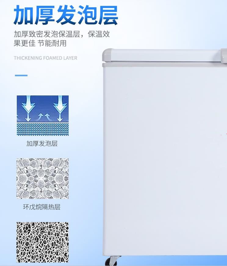 BD-350/GF-1720 household and commercial horizontal small freezer, single-temperature lid door supermarket freezer, refrigerant R290, single door 1270*675*900mm Application Scenario