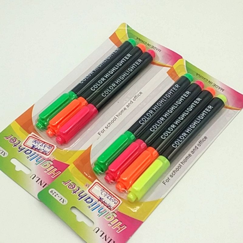 XL-229 card 4 pieces Highlighter, student marker, office supplies details Picture