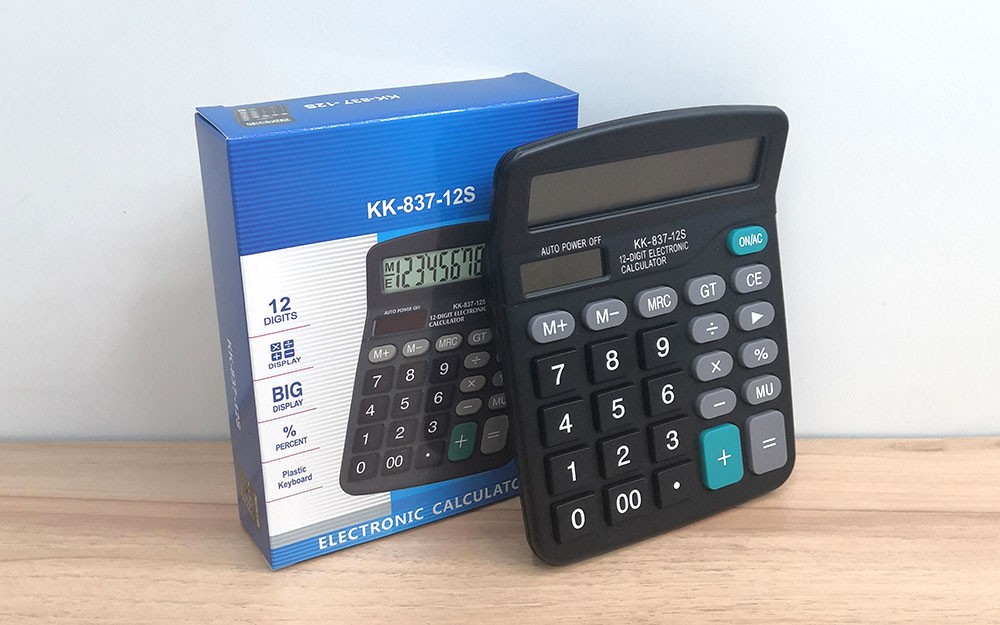 The KK-837-12S solar-powered calculator is a 12-digit display desktop office calculator pic 8